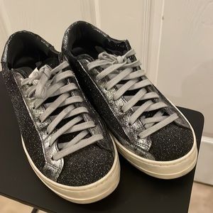 P448 sneakers. Worn a couple of times.Size is 71/2 to an 8. Very comfortable.